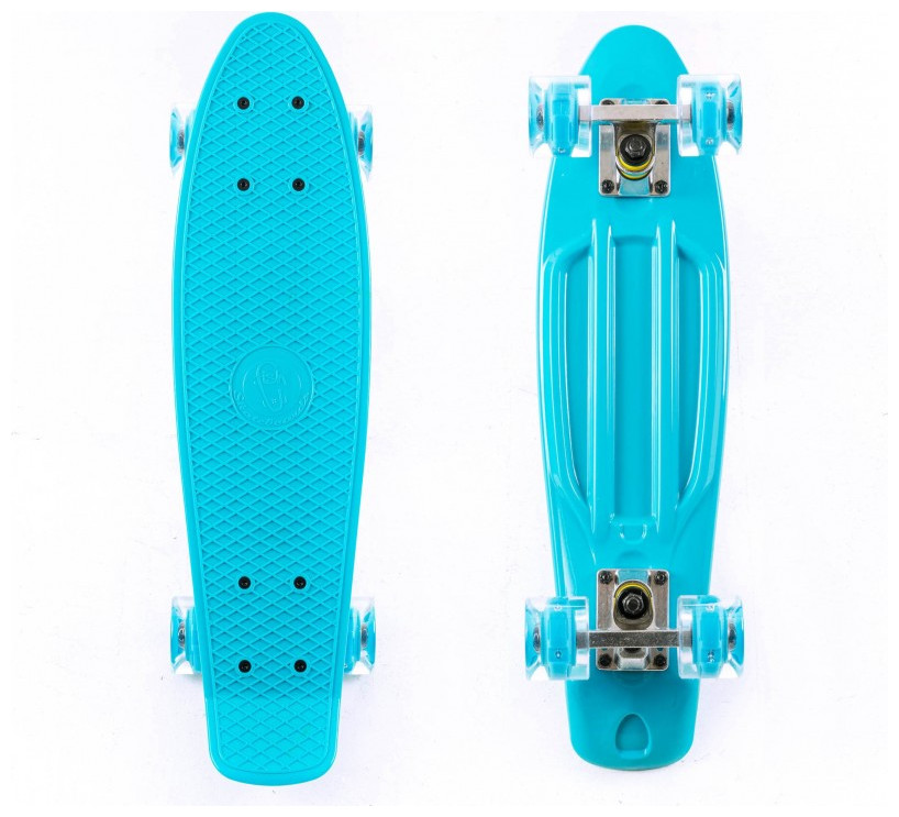 Skateboard Πλαστικό Fish 22.5'' Μπλε με LED ρόδες